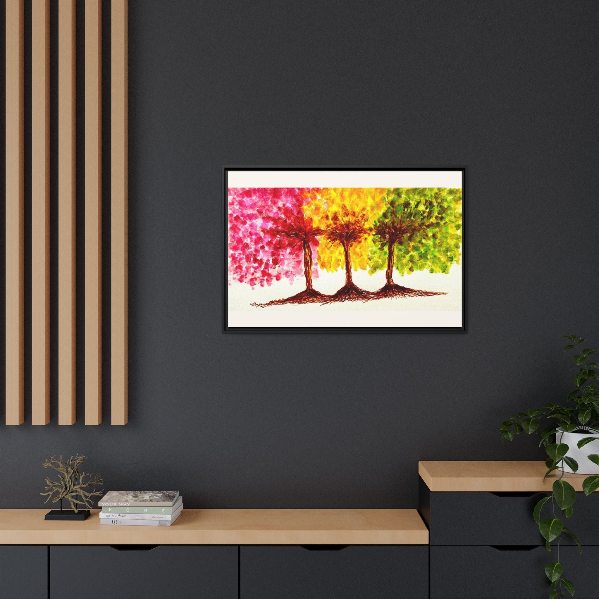 'Serendipity' - Matte Canvas, Framed (Multi-color)
