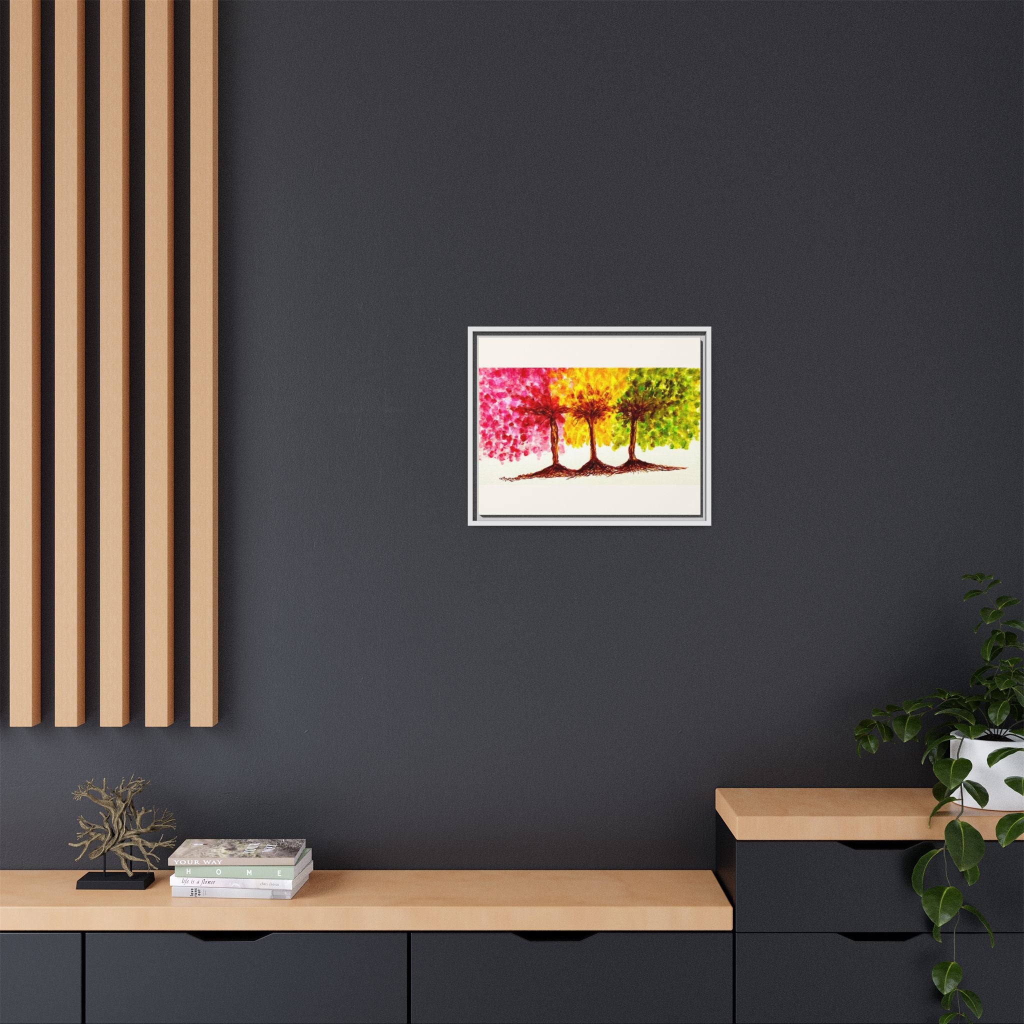 'Serendipity' - Matte Canvas, Framed (Multi-color)