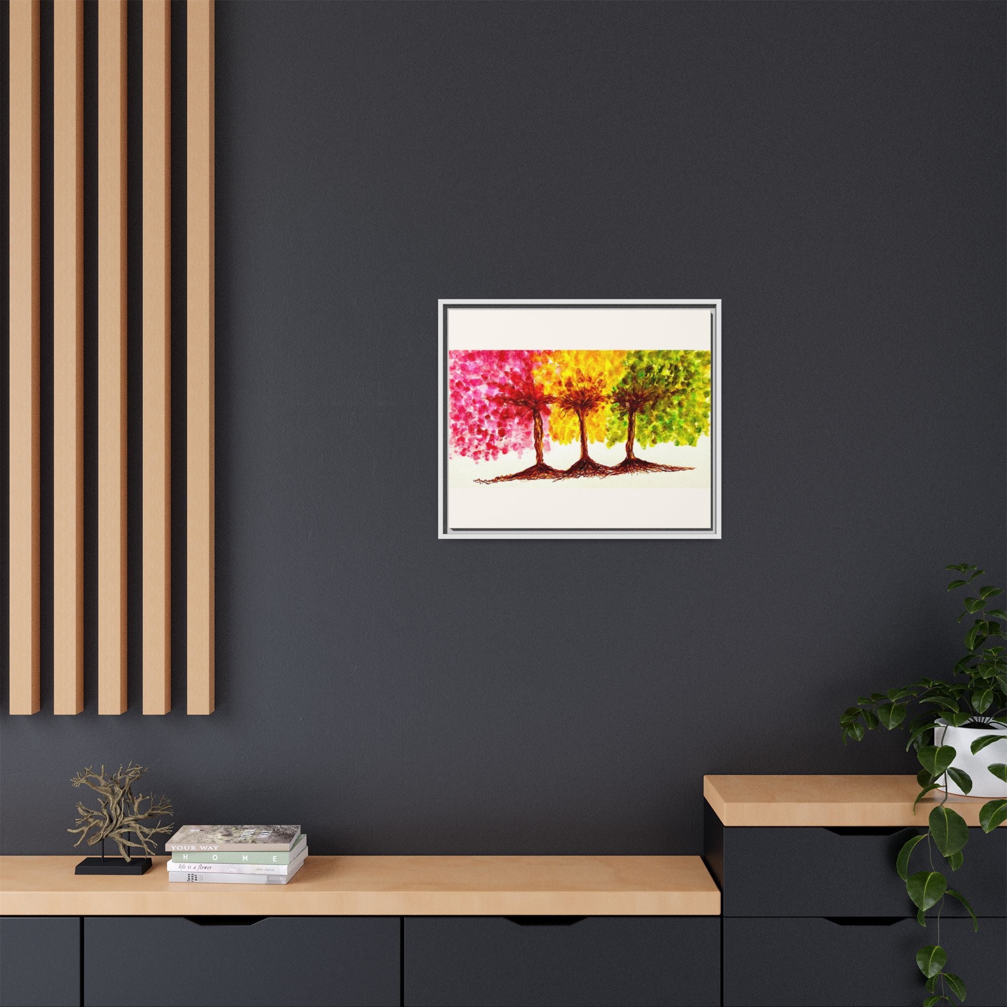 'Serendipity' - Matte Canvas, Framed (Multi-color)
