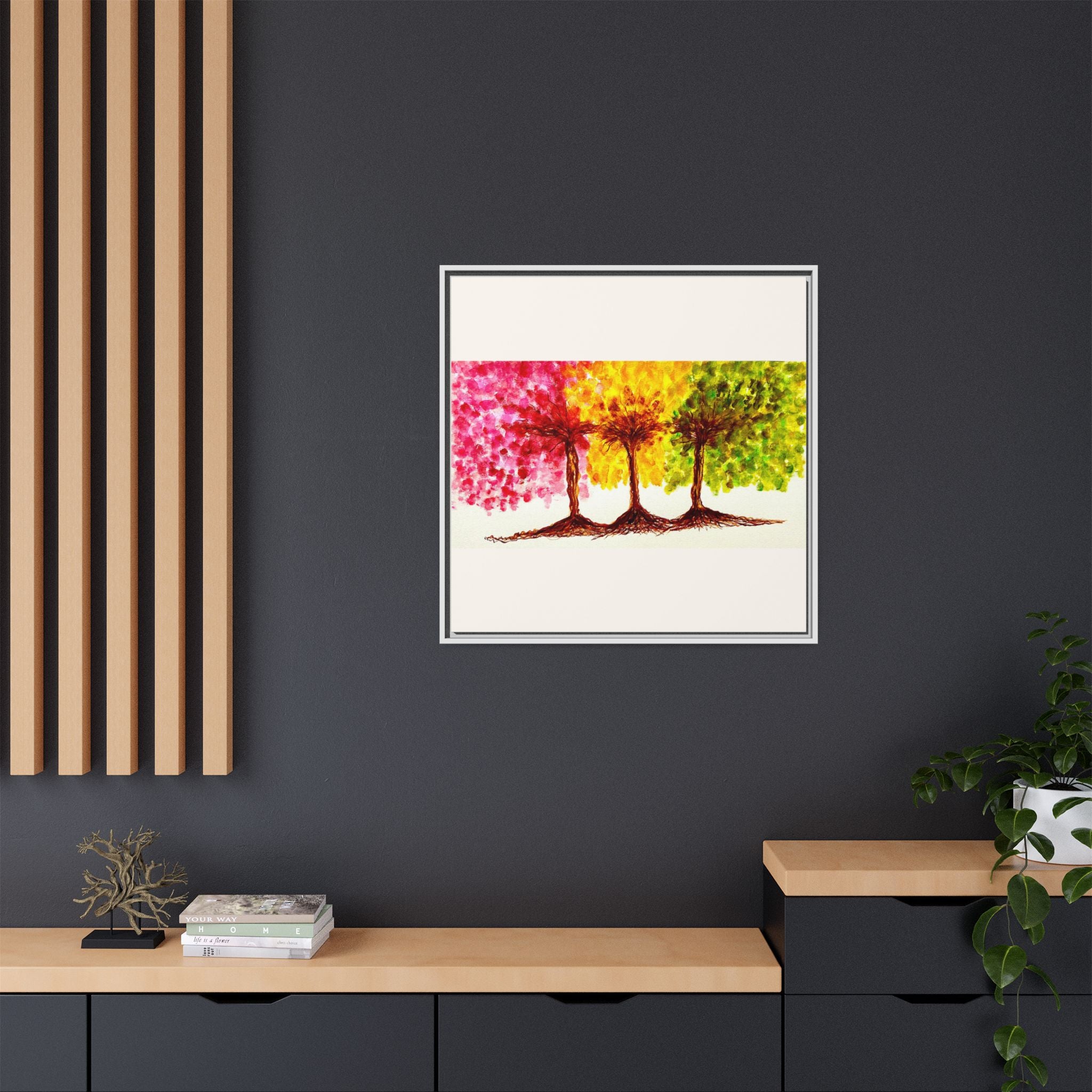 'Serendipity' - Matte Canvas, Framed (Multi-color)