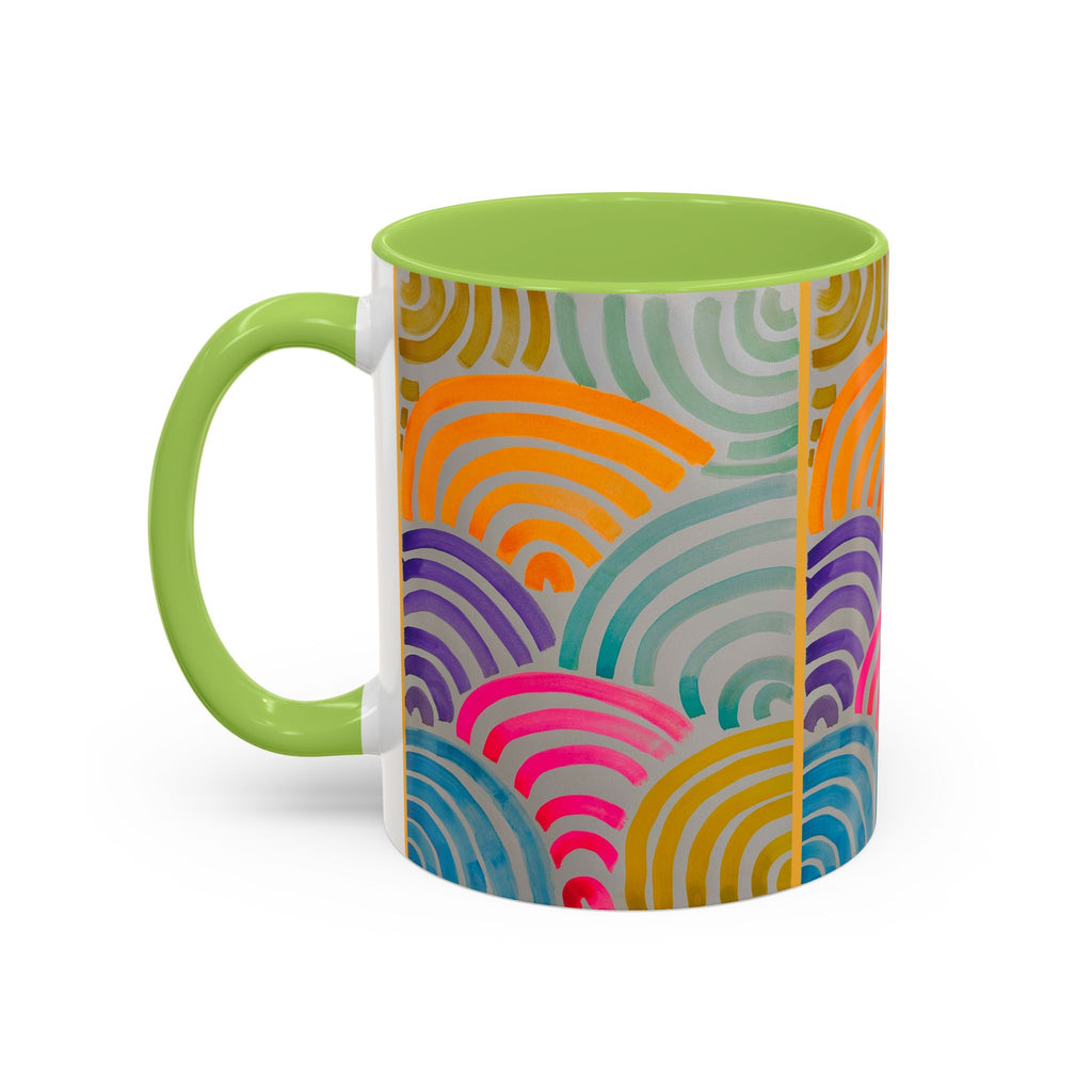 'Neon Arc' - Accent Coffee Mug (11, 15oz)