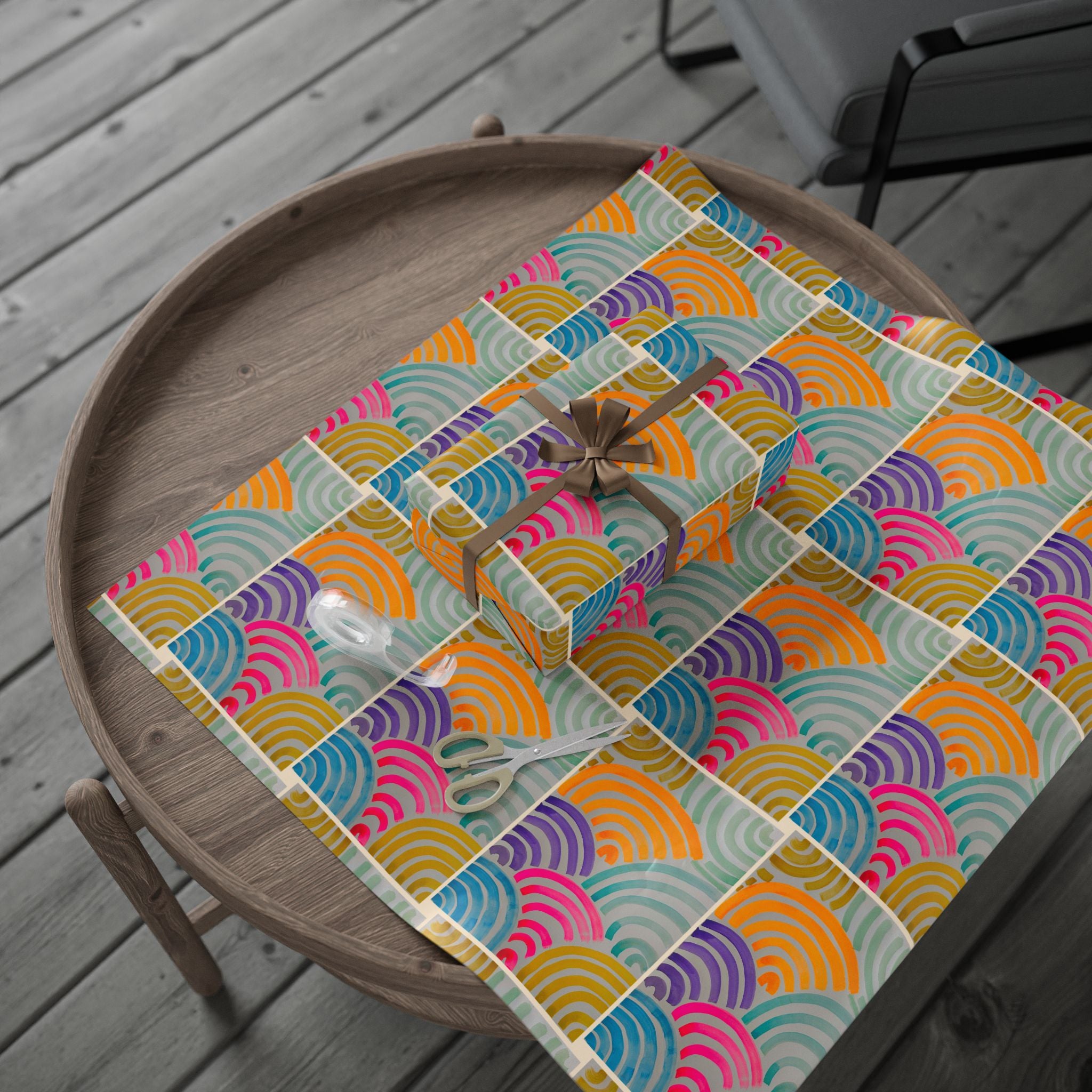 'Neon Arc' - Wrapping Paper