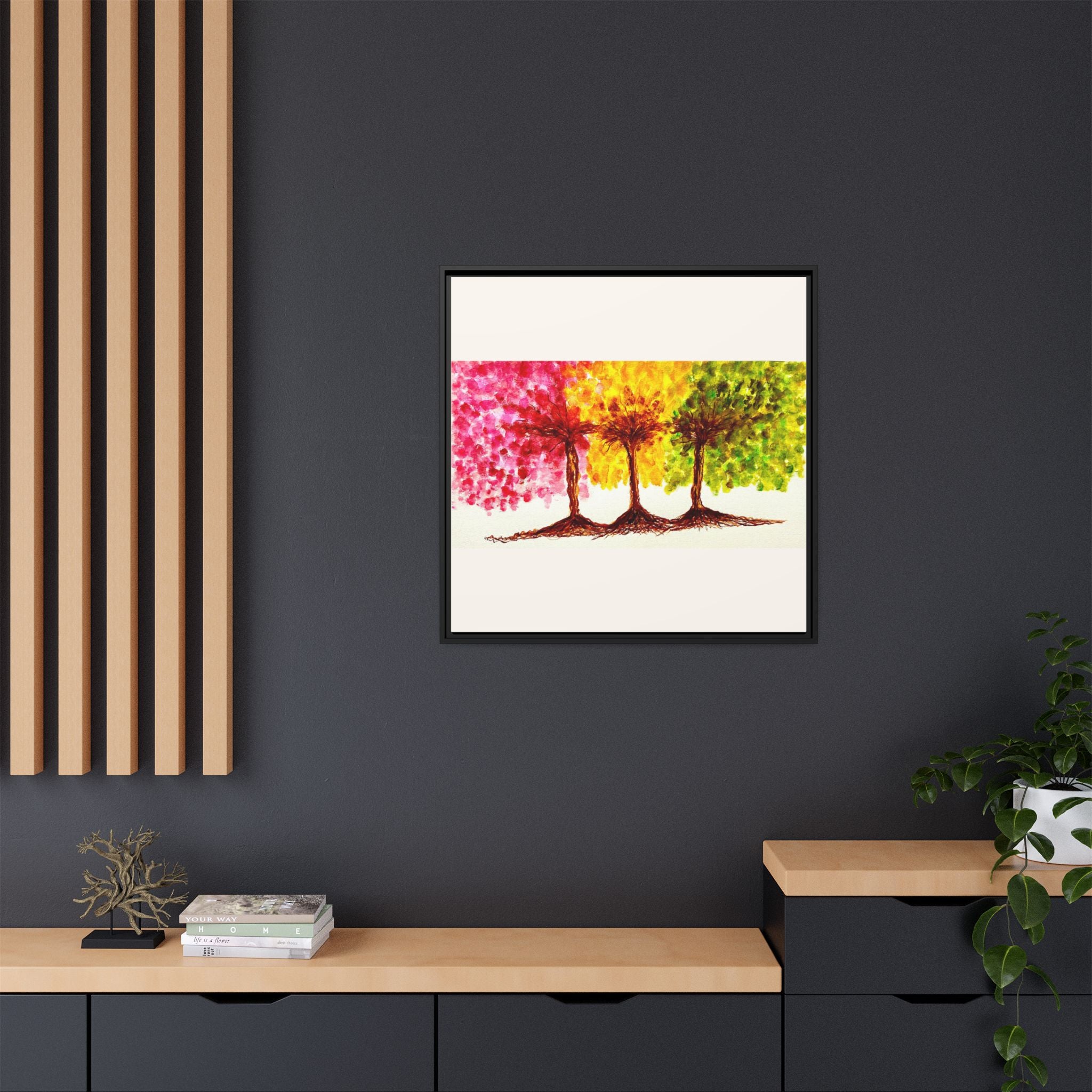 'Serendipity' - Matte Canvas, Framed (Multi-color)