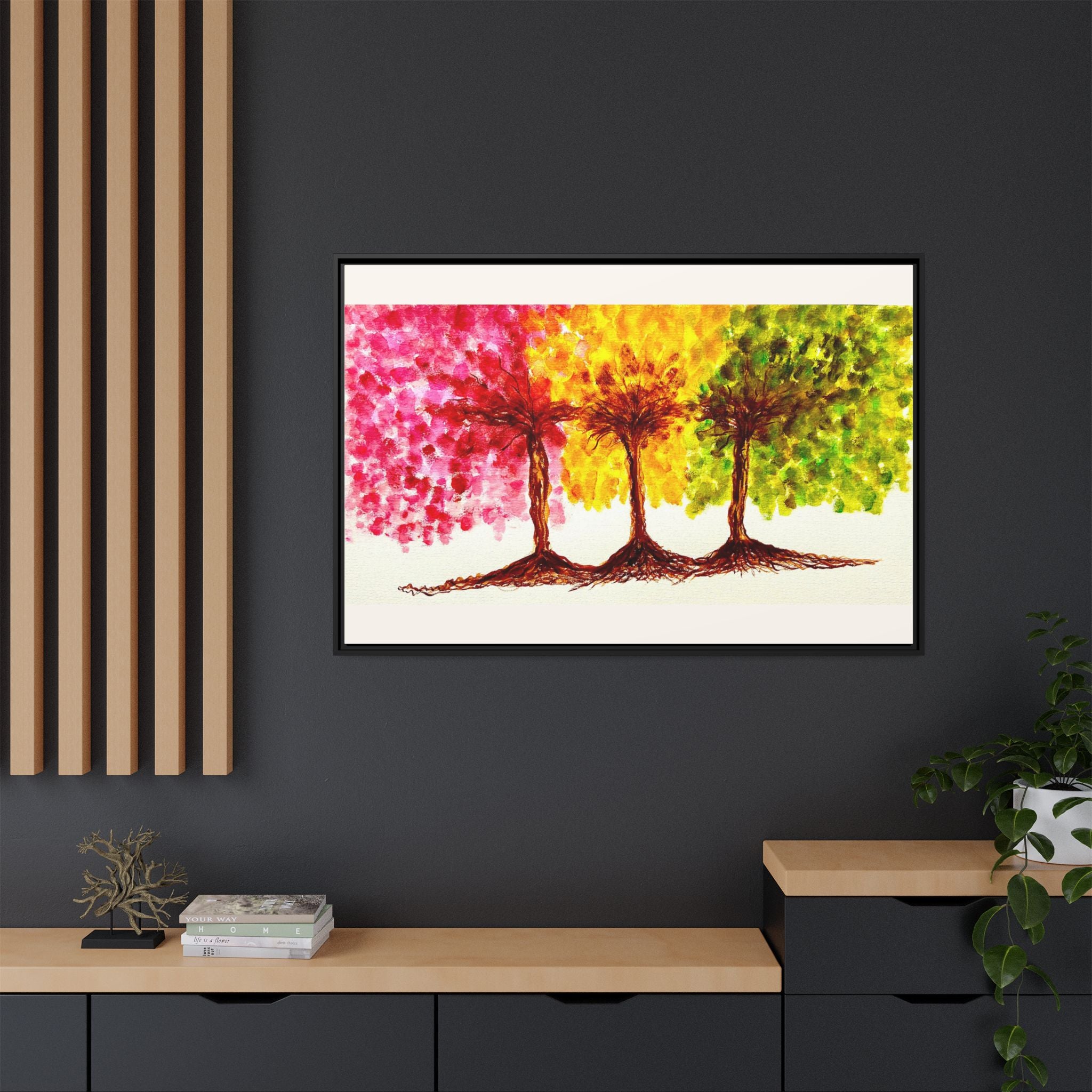 'Serendipity' - Matte Canvas, Framed (Multi-color)