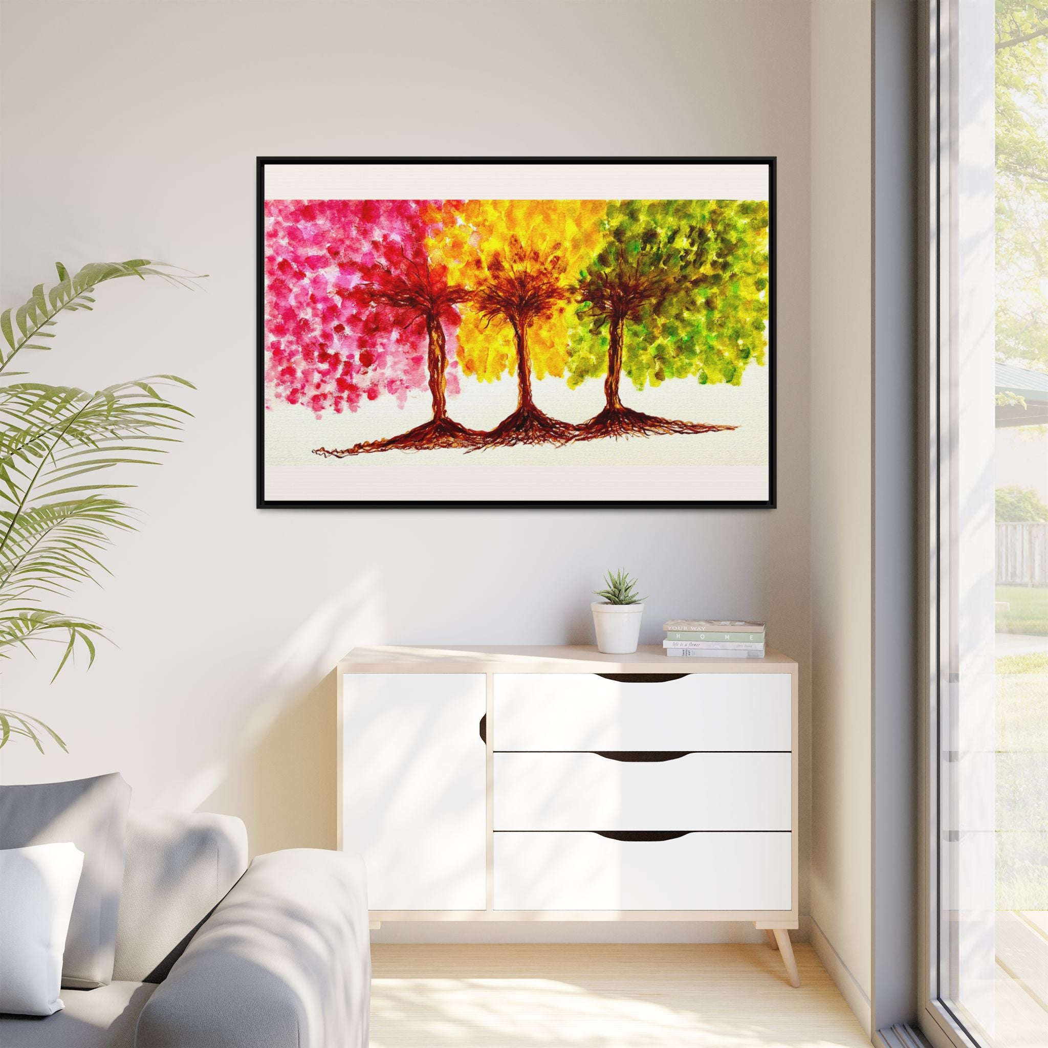 'Serendipity' - Matte Canvas, Framed (Multi-color)