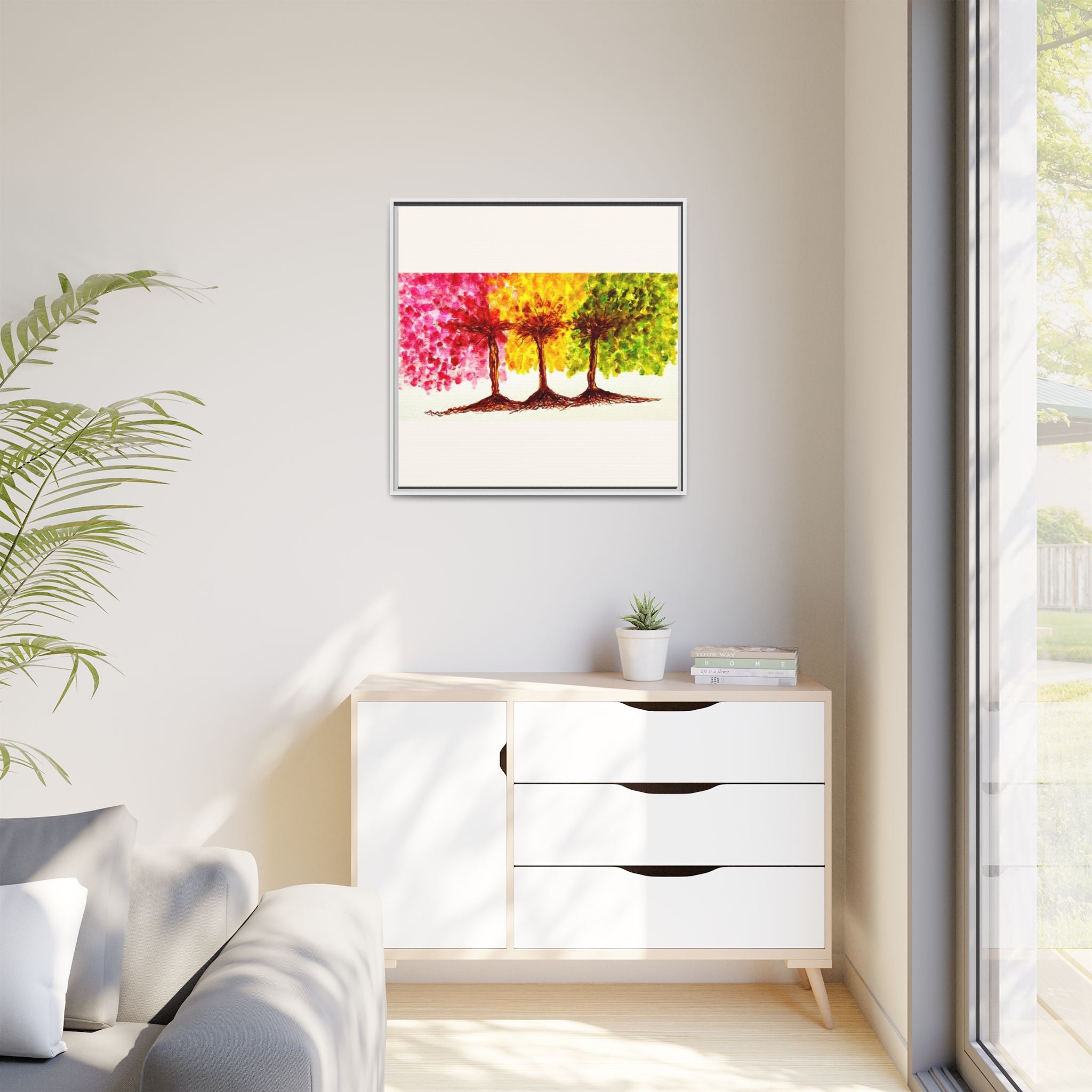 'Serendipity' - Matte Canvas, Framed (Multi-color)