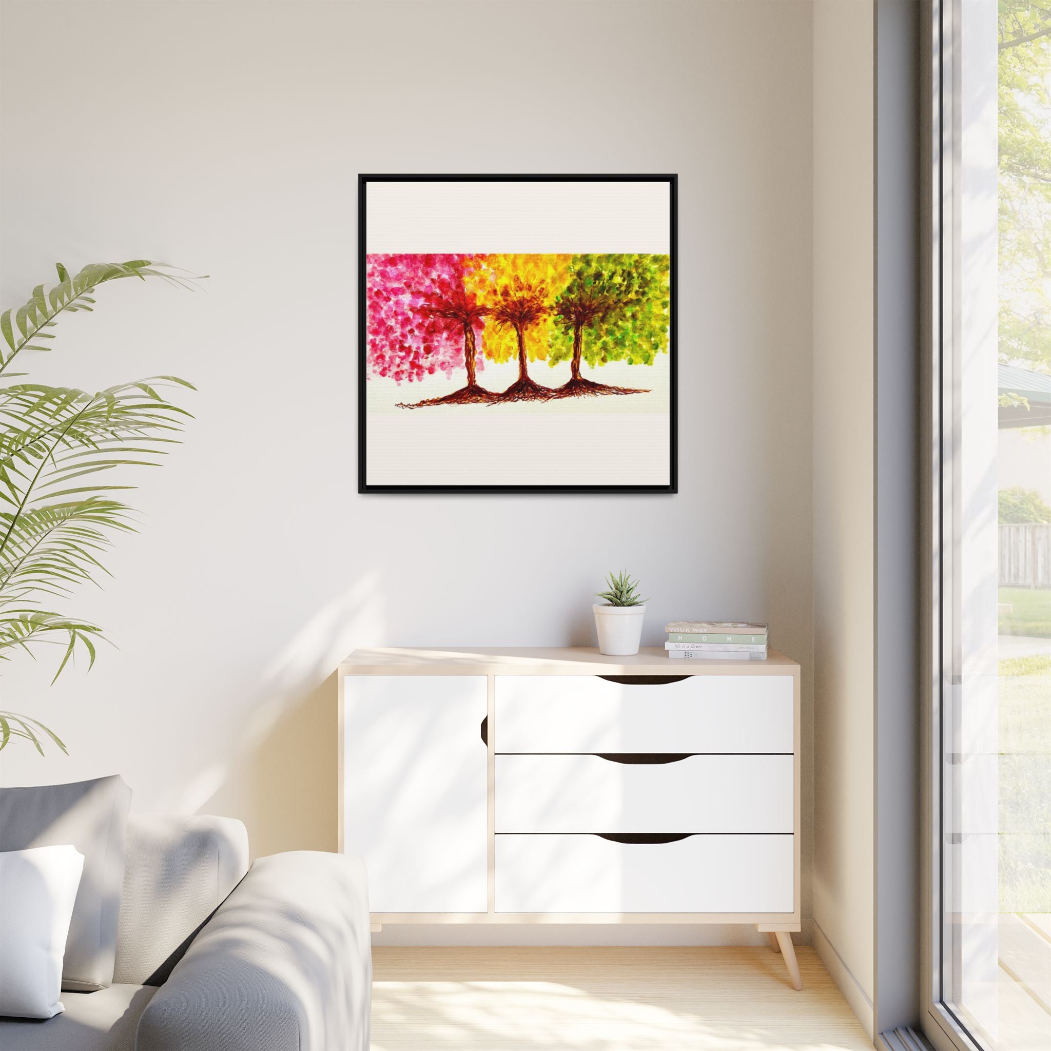 'Serendipity' - Matte Canvas, Framed (Multi-color)