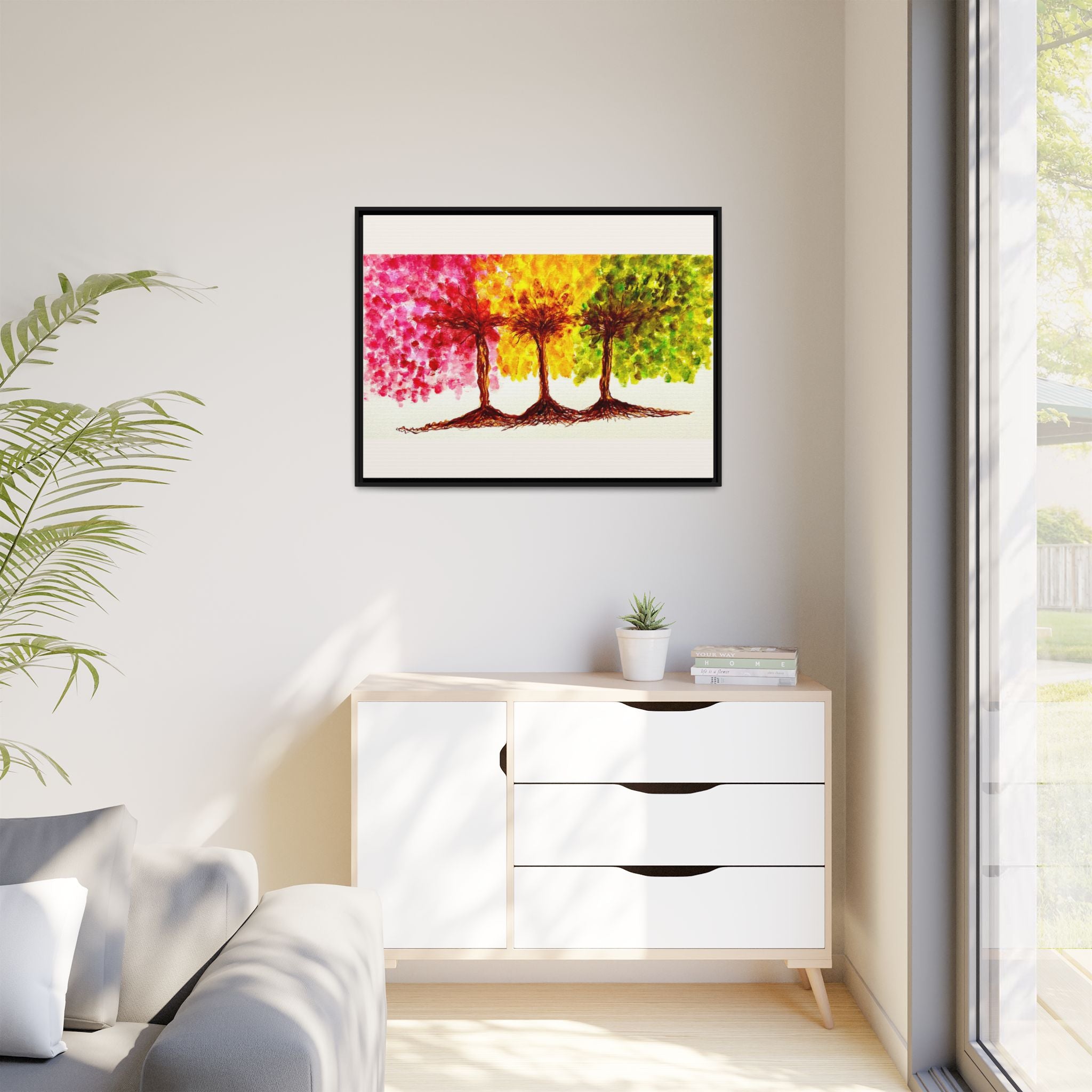 'Serendipity' - Matte Canvas, Framed (Multi-color)