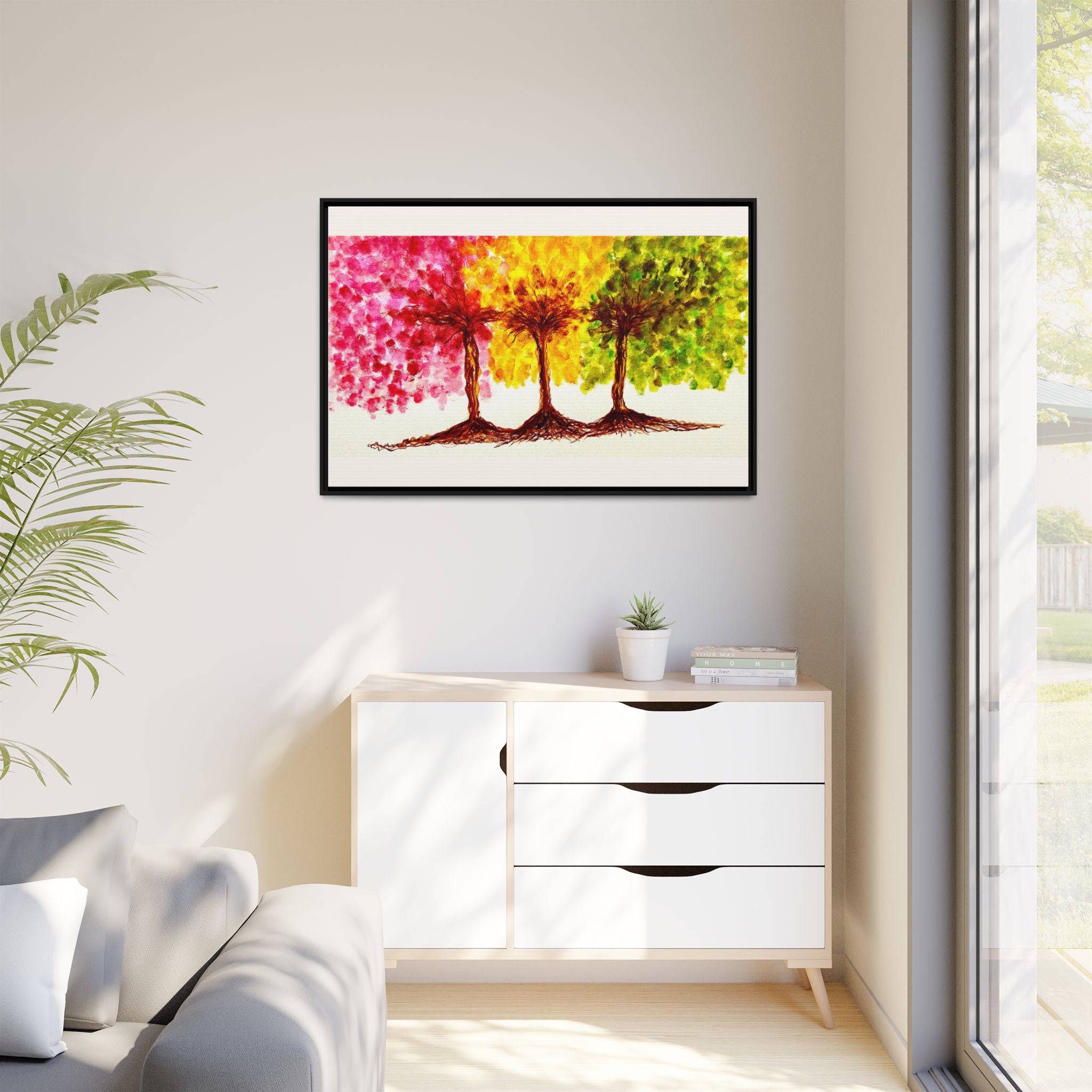 'Serendipity' - Matte Canvas, Framed (Multi-color)