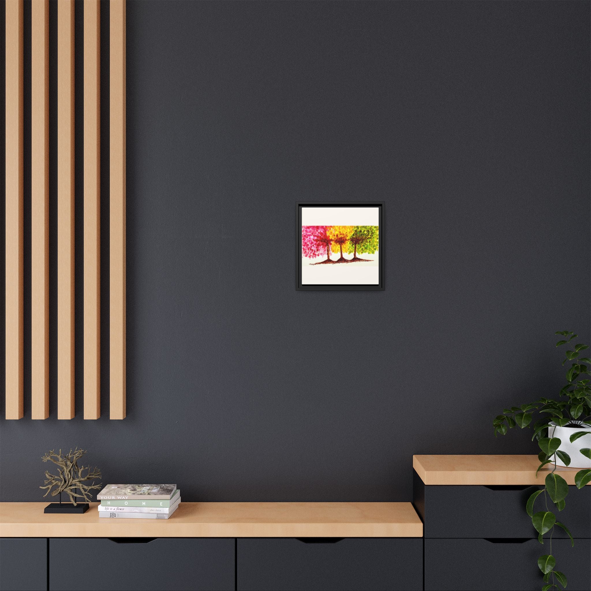 'Serendipity' - Matte Canvas, Framed (Multi-color)