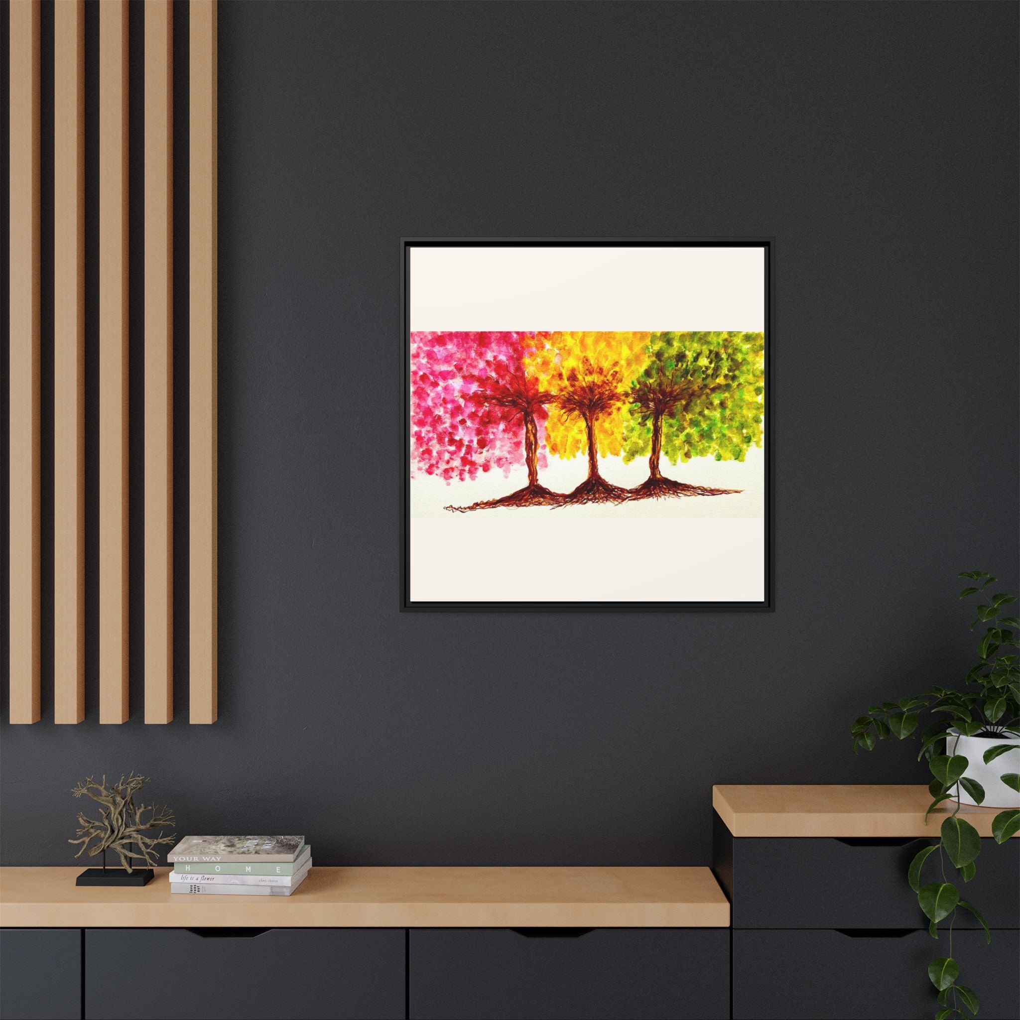 'Serendipity' - Matte Canvas, Framed (Multi-color)