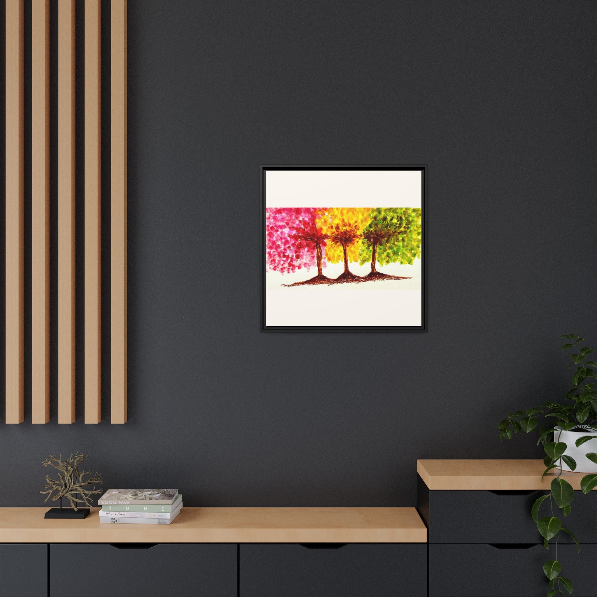 'Serendipity' - Matte Canvas, Framed (Multi-color)