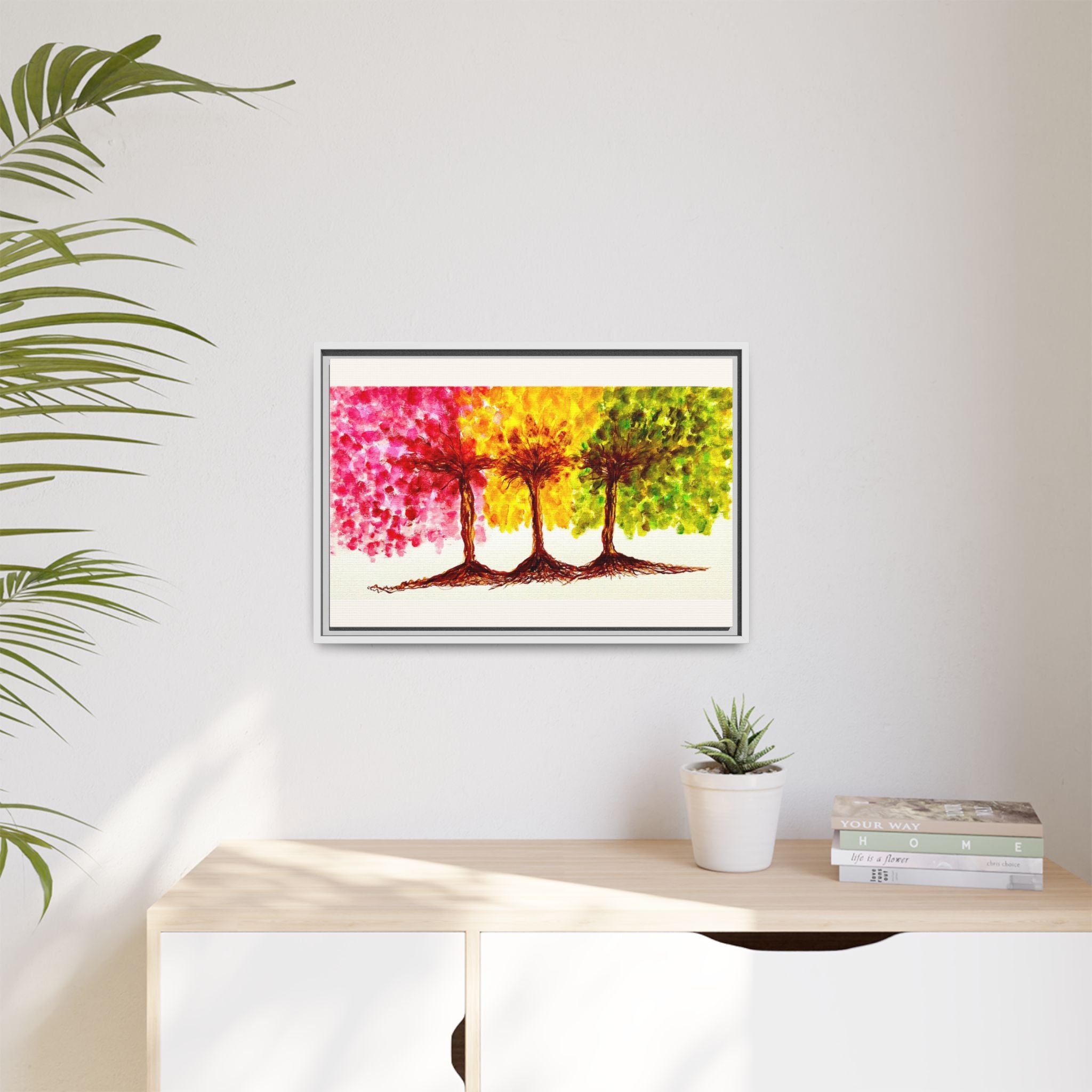 'Serendipity' - Matte Canvas, Framed (Multi-color)