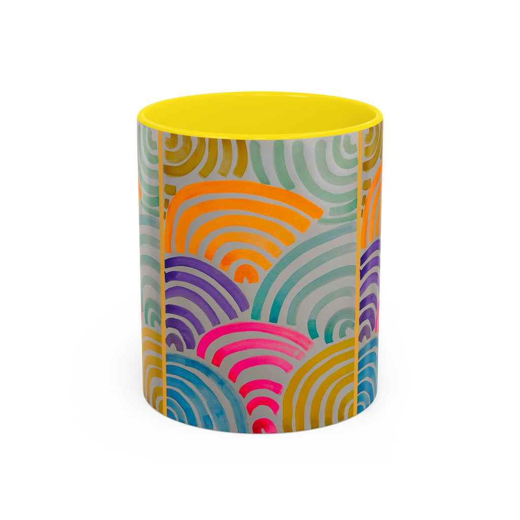 'Neon Arc' - Accent Coffee Mug (11, 15oz)