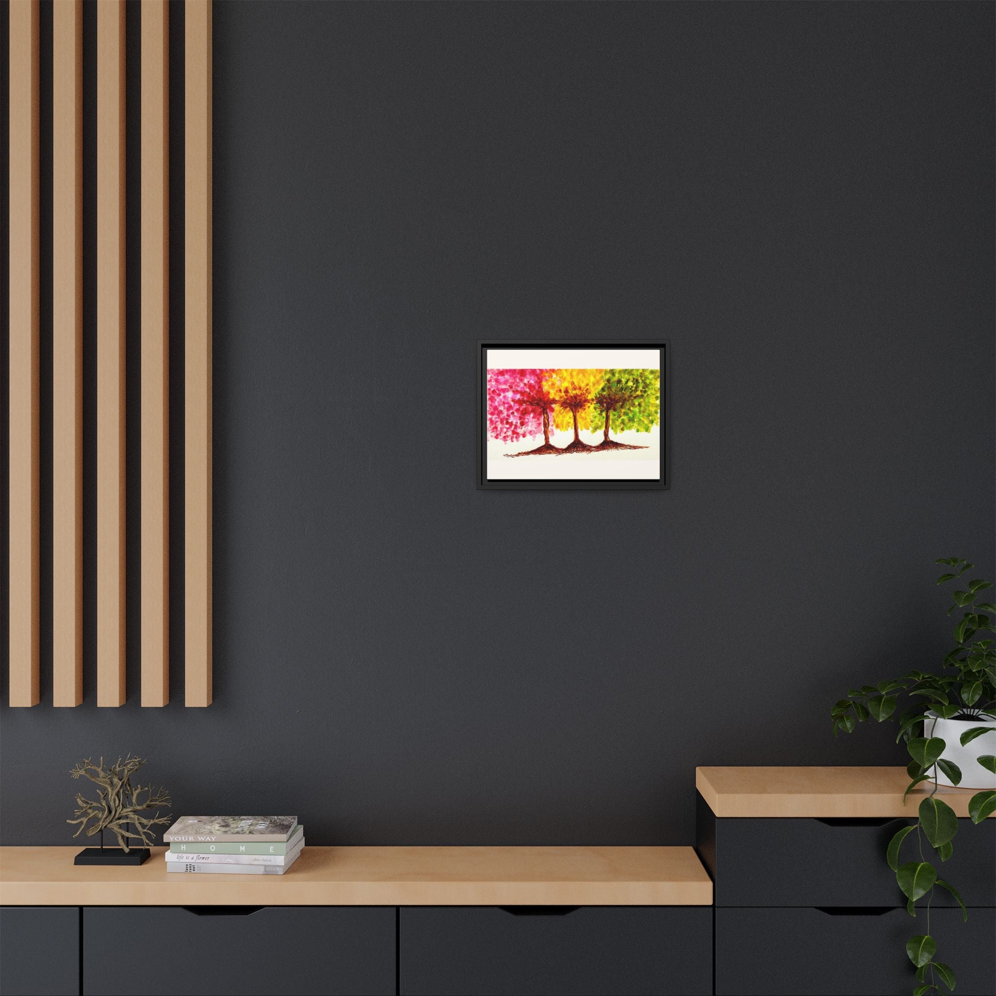 'Serendipity' - Matte Canvas, Framed (Multi-color)