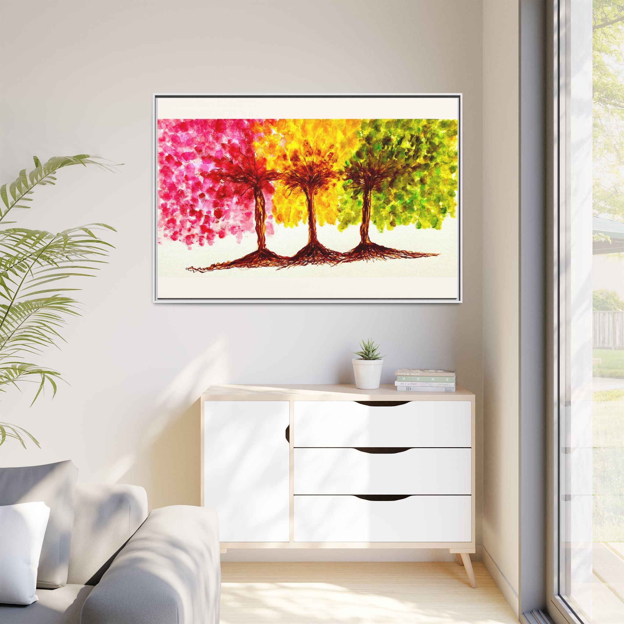 'Serendipity' - Matte Canvas, Framed (Multi-color)