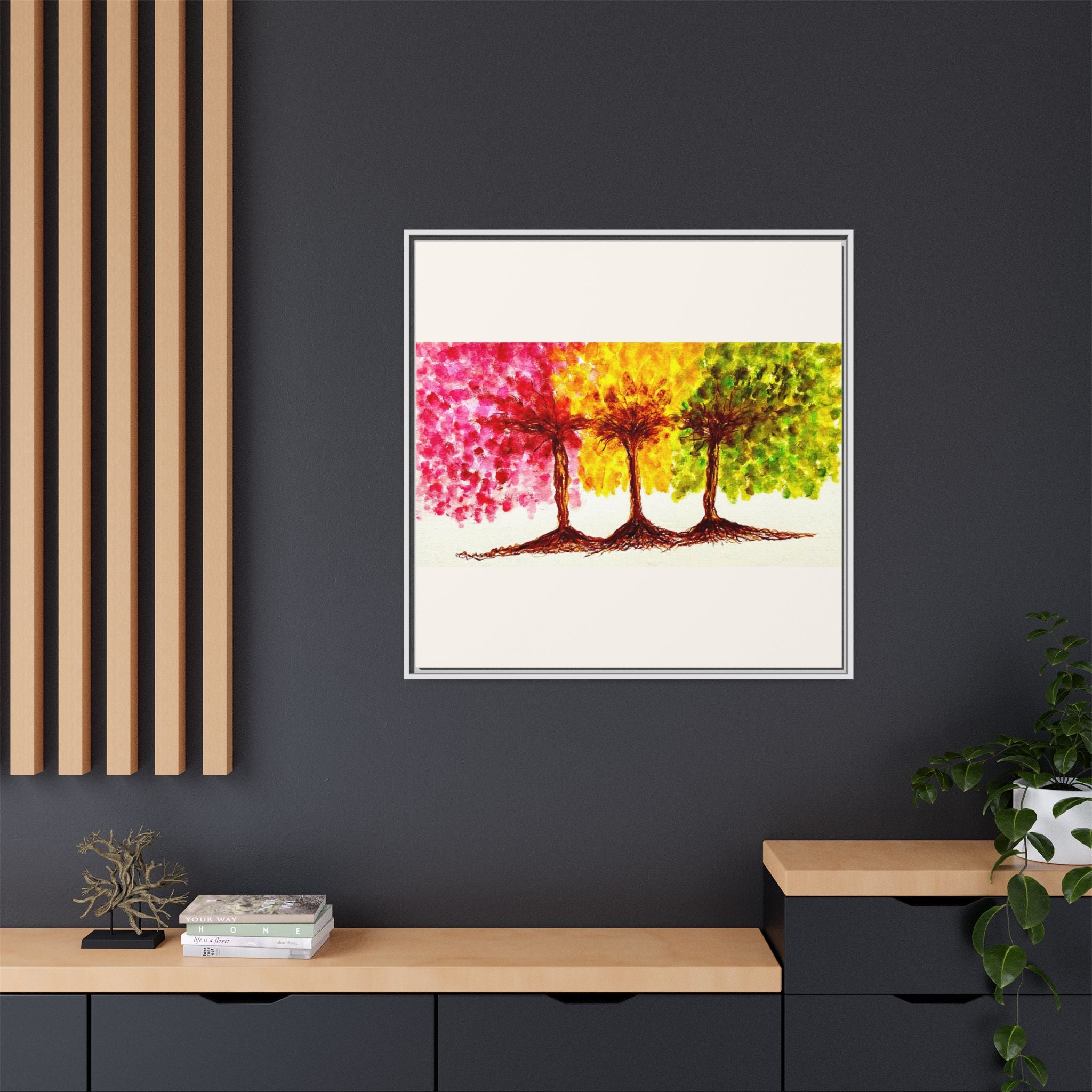 'Serendipity' - Matte Canvas, Framed (Multi-color)