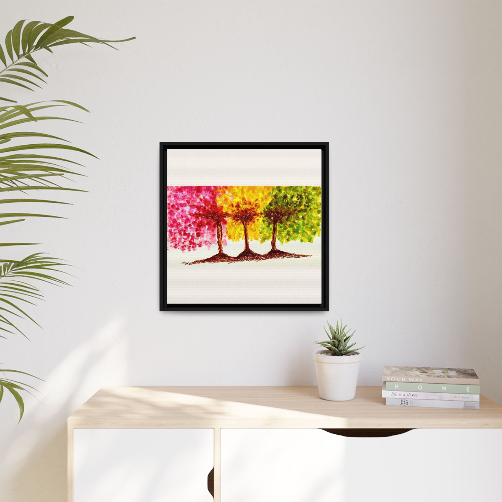 'Serendipity' - Matte Canvas, Framed (Multi-color)