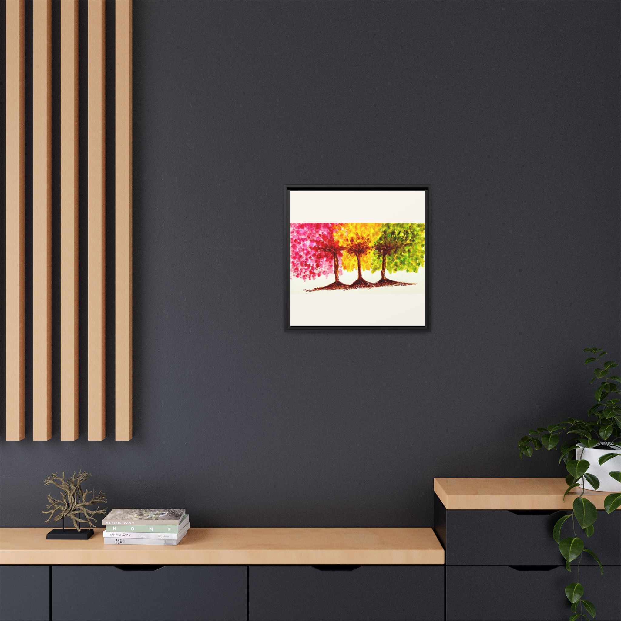'Serendipity' - Matte Canvas, Framed (Multi-color)