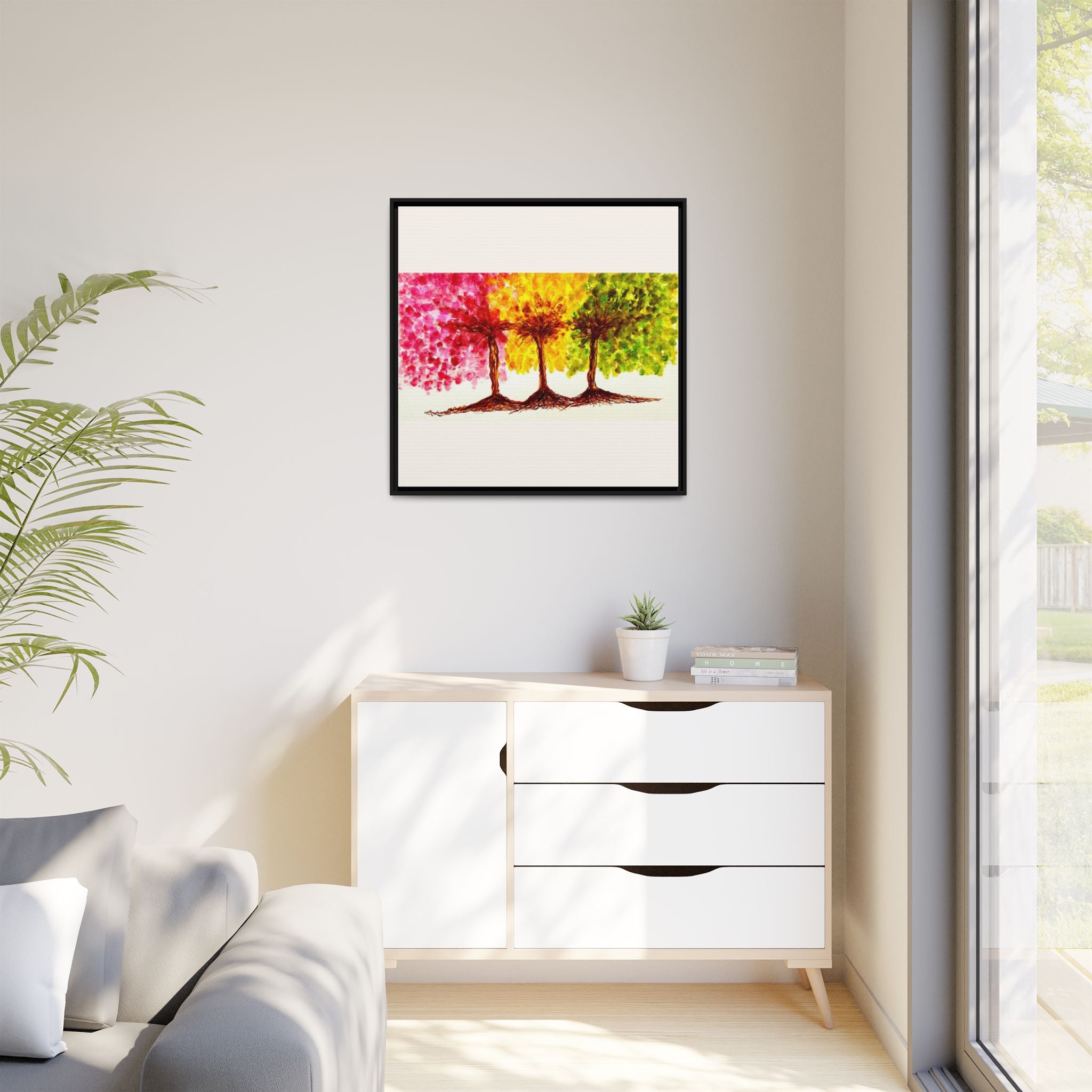 'Serendipity' - Matte Canvas, Framed (Multi-color)