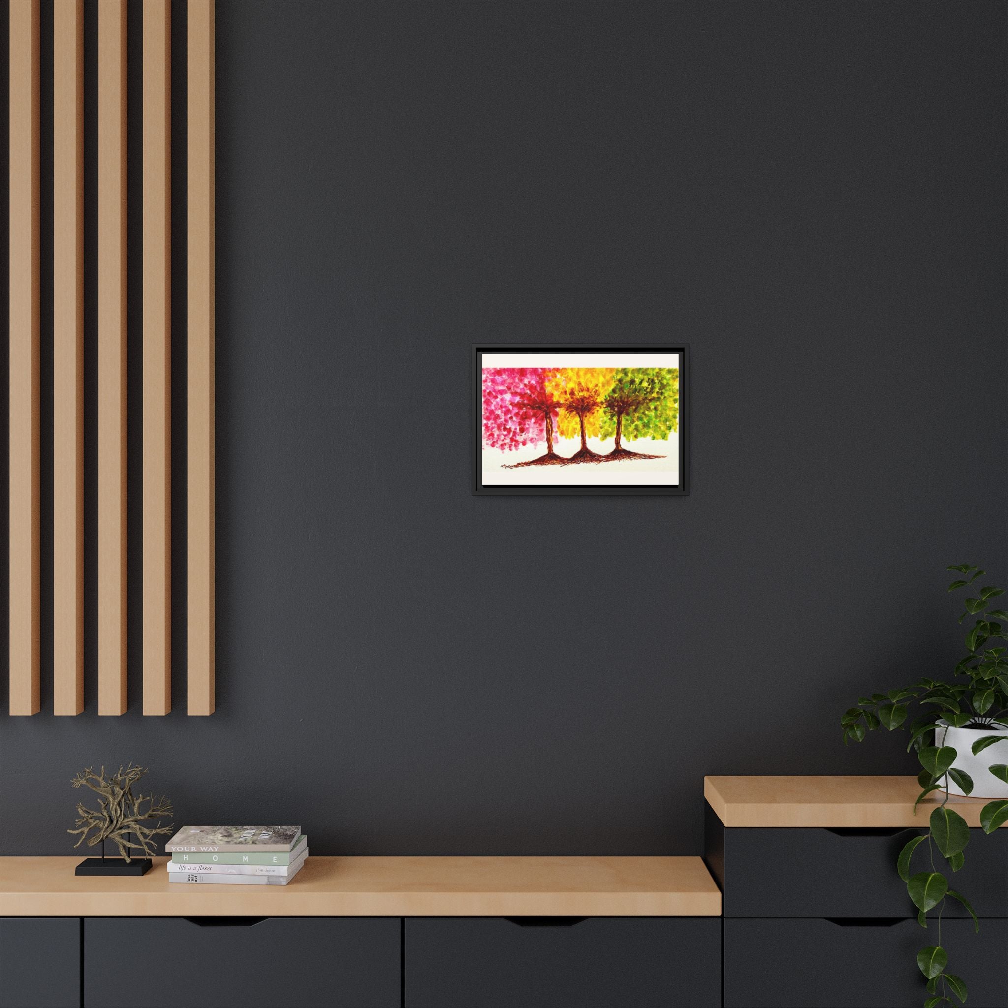 'Serendipity' - Matte Canvas, Framed (Multi-color)