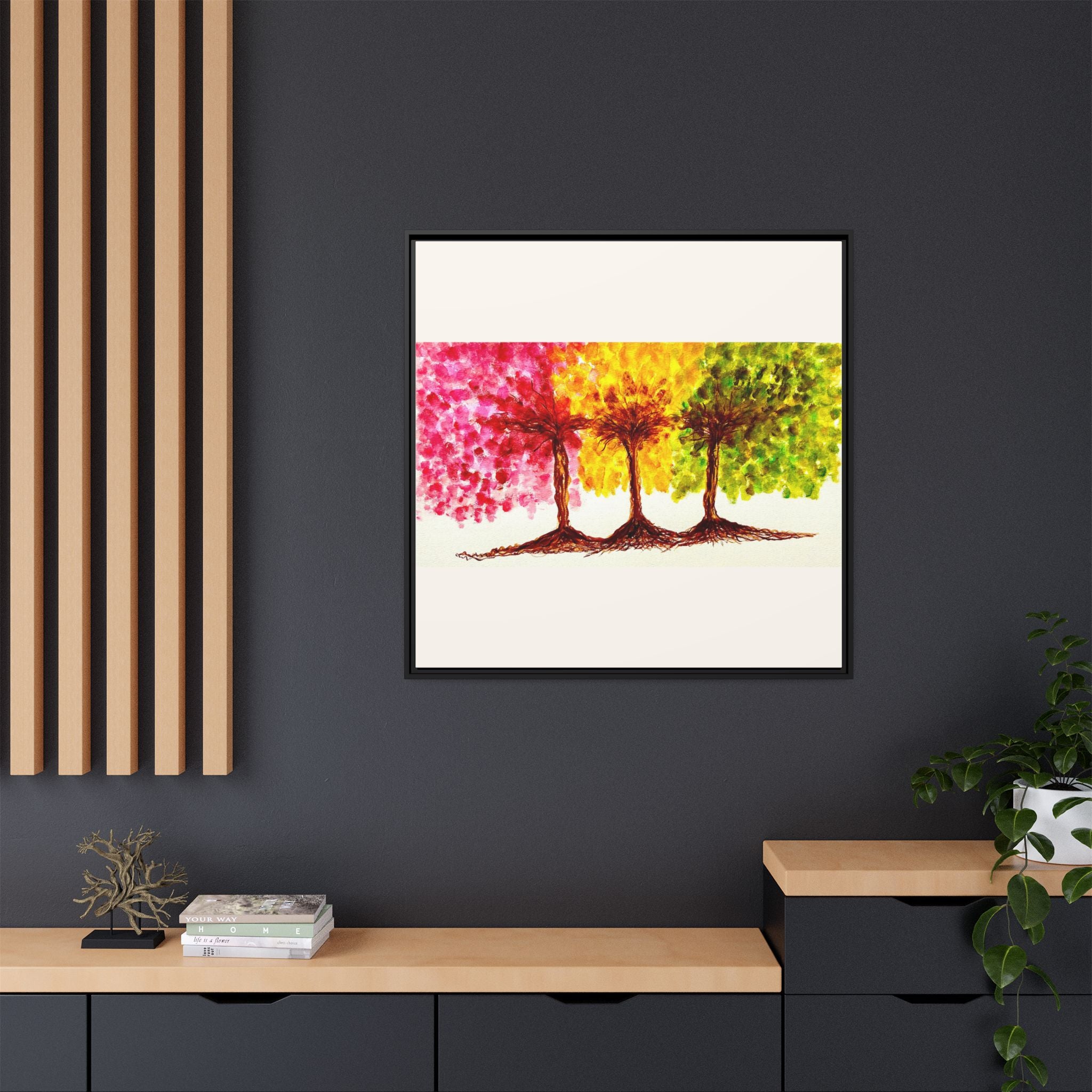 'Serendipity' - Matte Canvas, Framed (Multi-color)