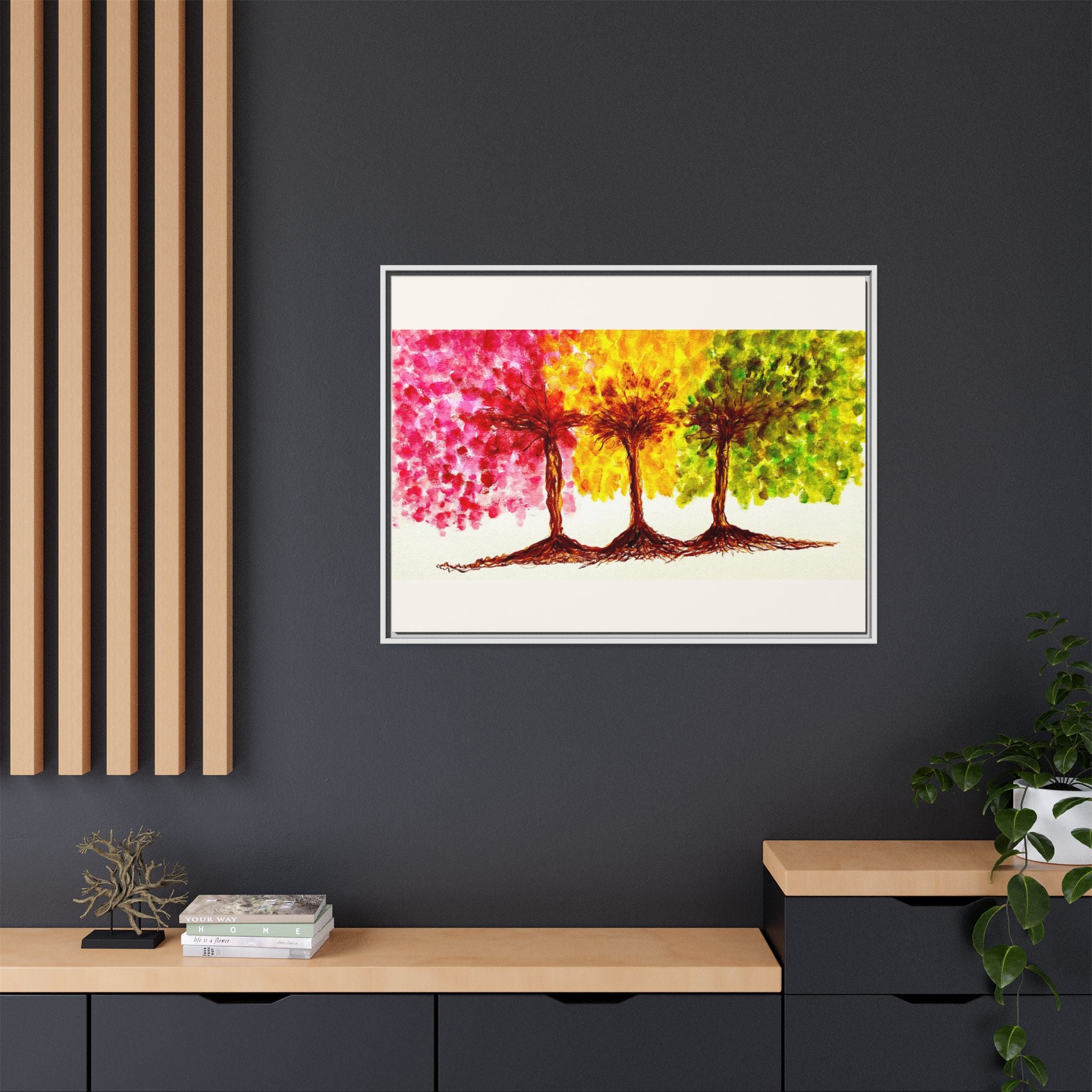 'Serendipity' - Matte Canvas, Framed (Multi-color)