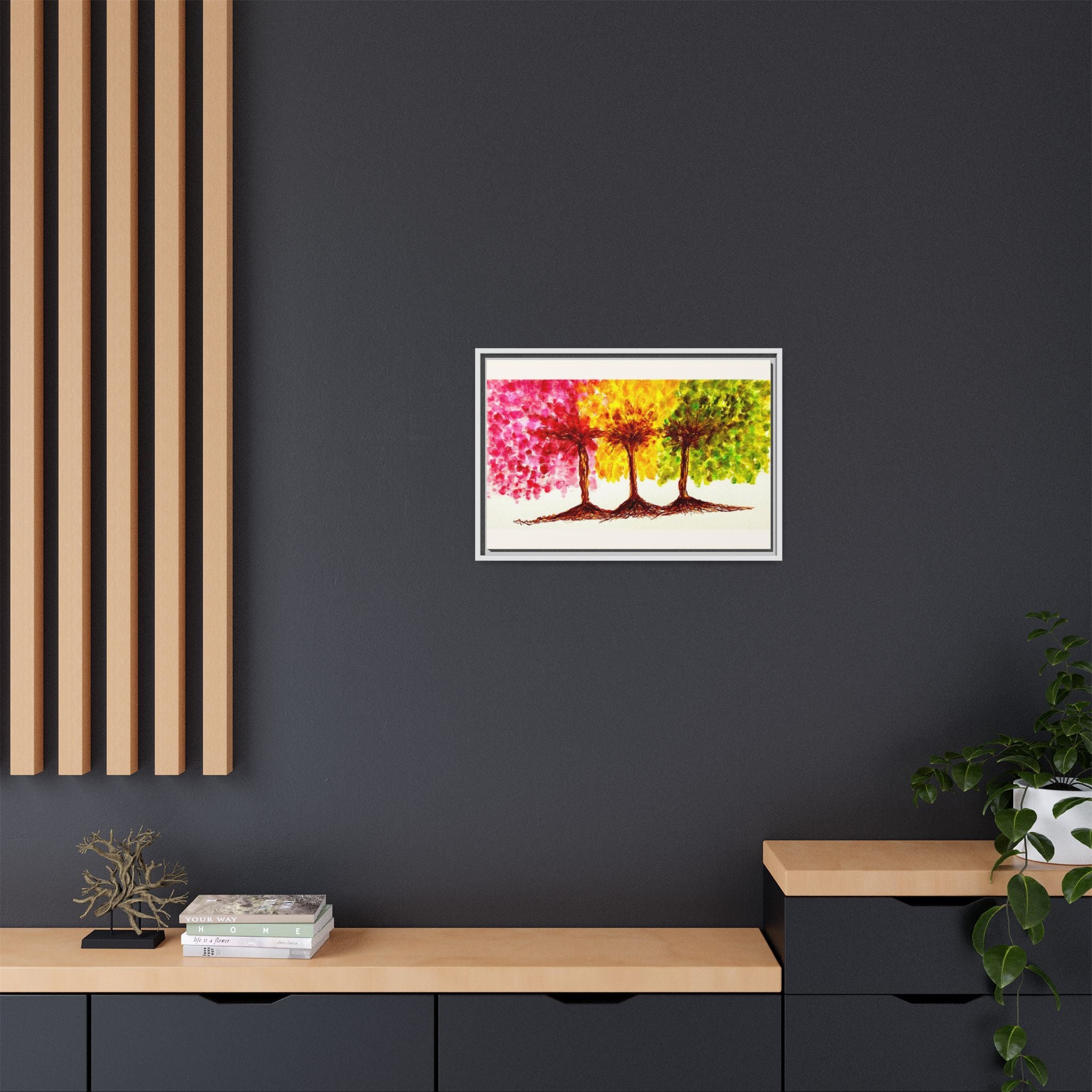 'Serendipity' - Matte Canvas, Framed (Multi-color)