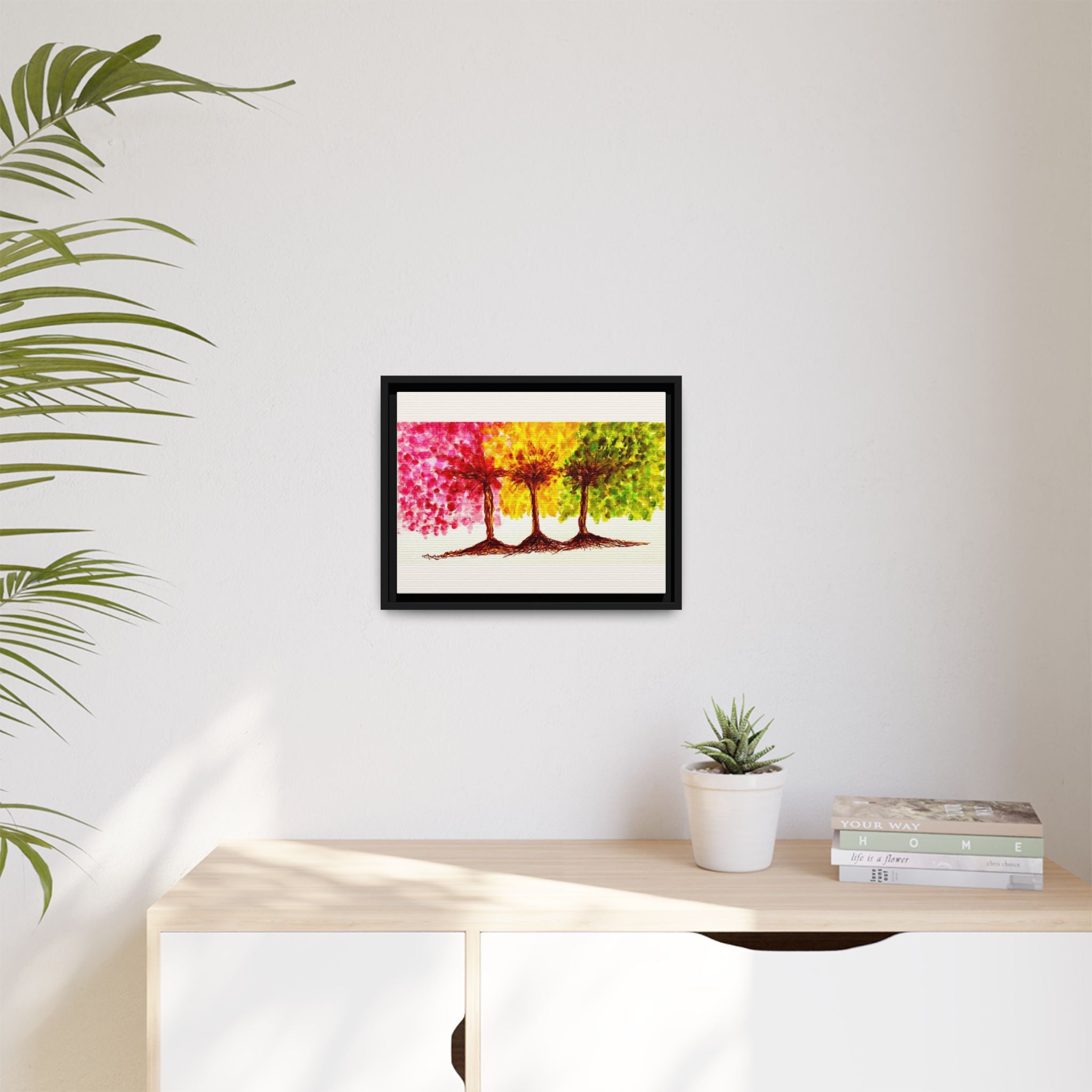 'Serendipity' - Matte Canvas, Framed (Multi-color)