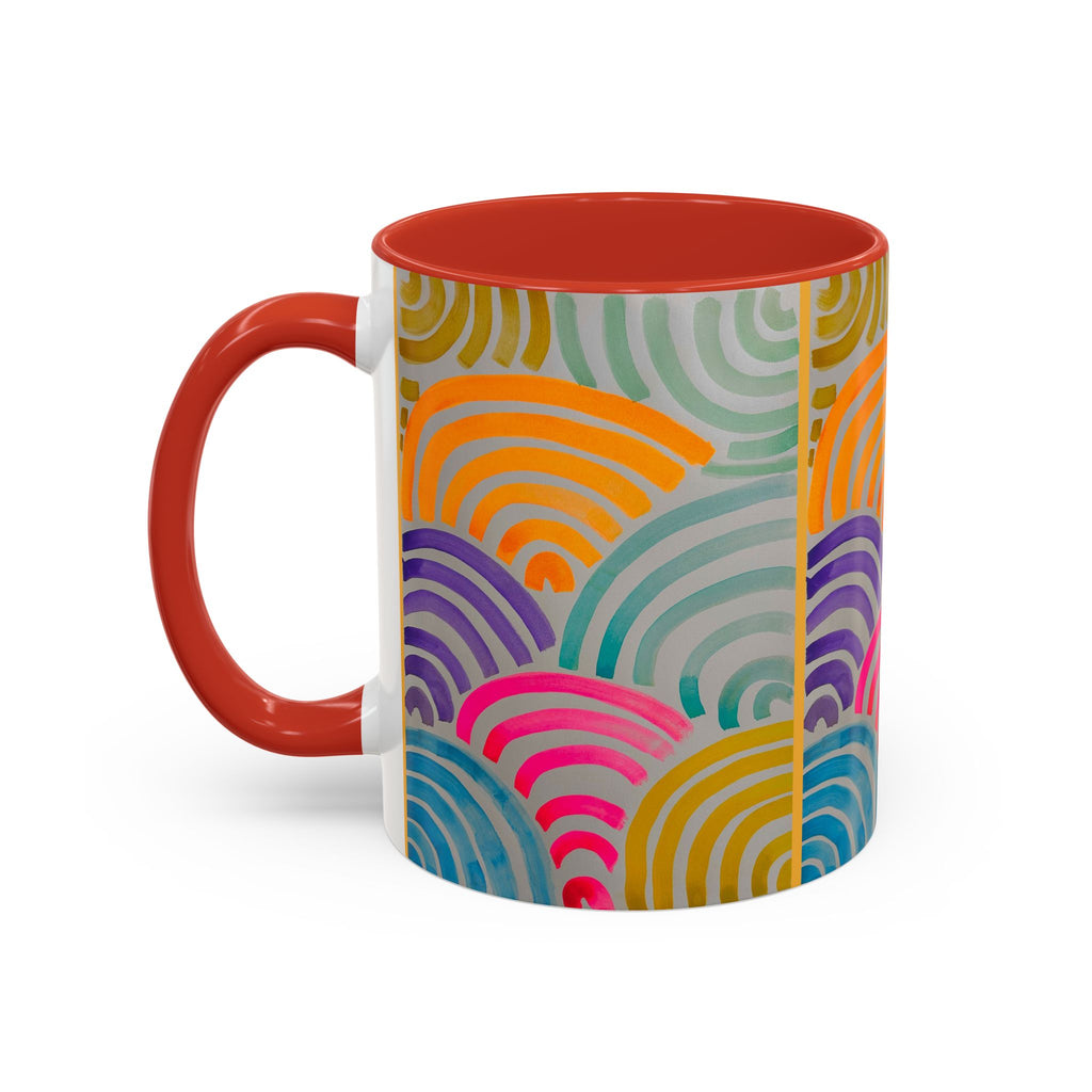 'Neon Arc' - Accent Coffee Mug (11, 15oz)