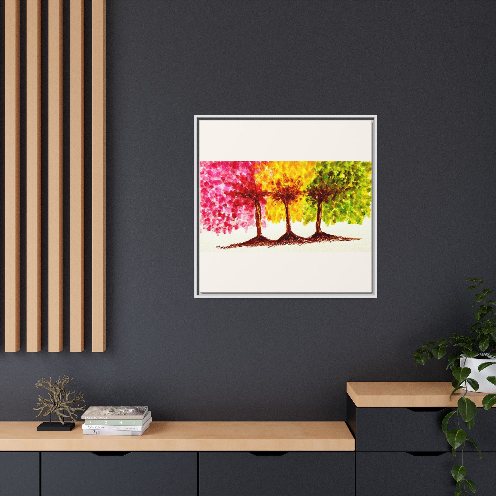 'Serendipity' - Matte Canvas, Framed (Multi-color)