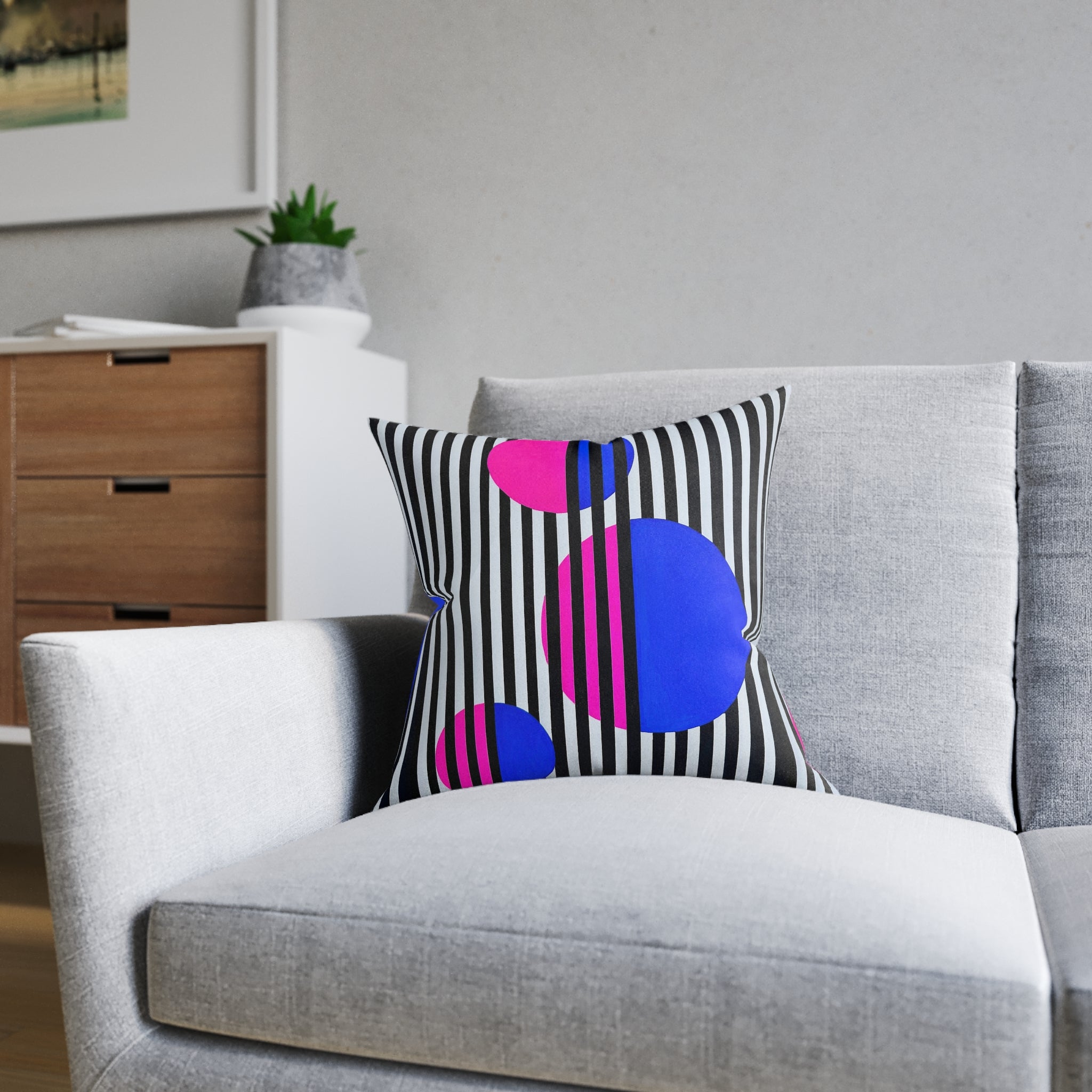 'Play on P' - Square Pillow