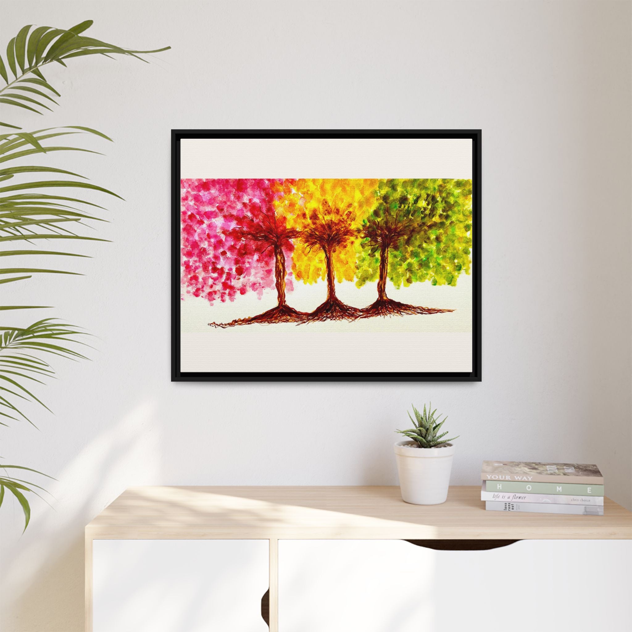 'Serendipity' - Matte Canvas, Framed (Multi-color)
