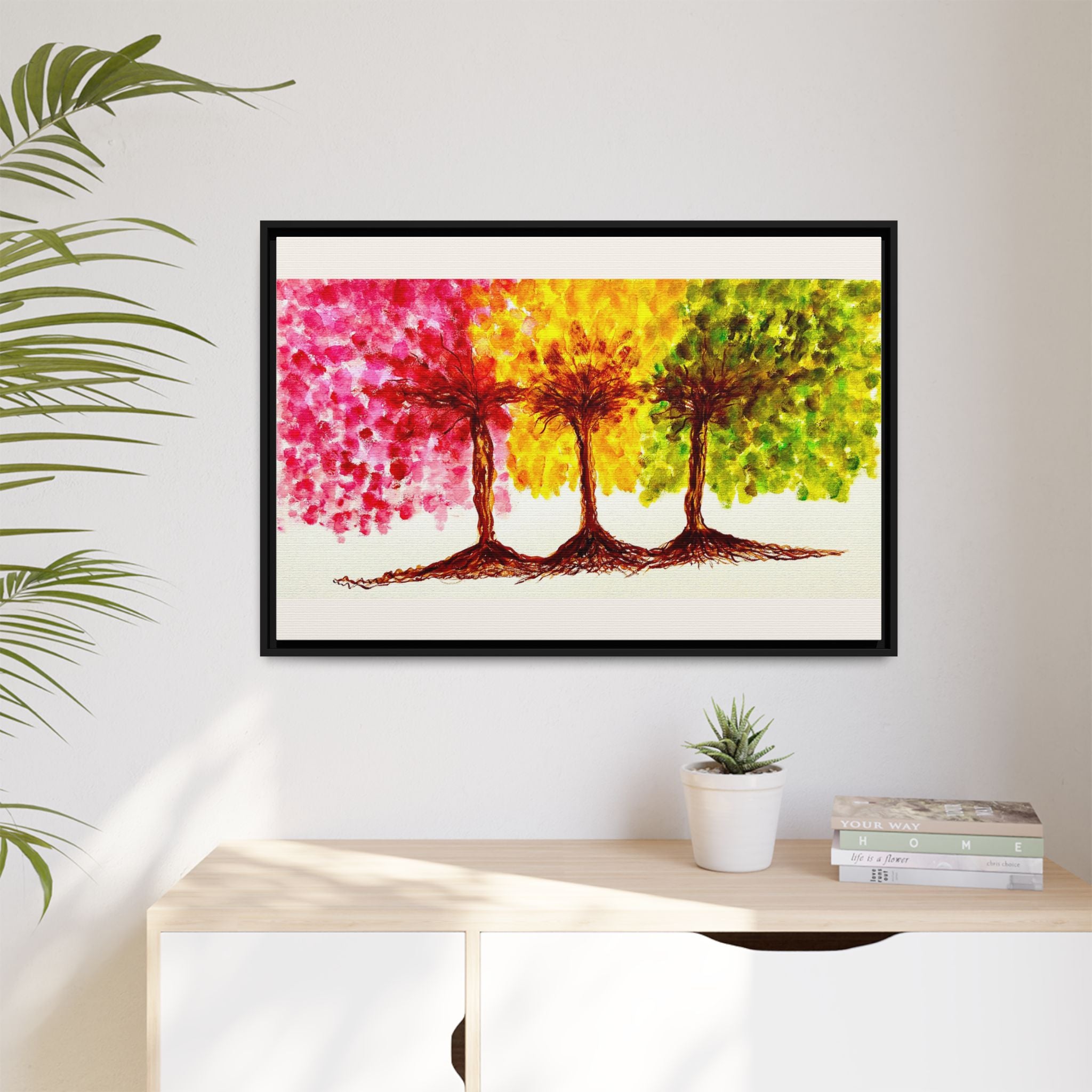 'Serendipity' - Matte Canvas, Framed (Multi-color)