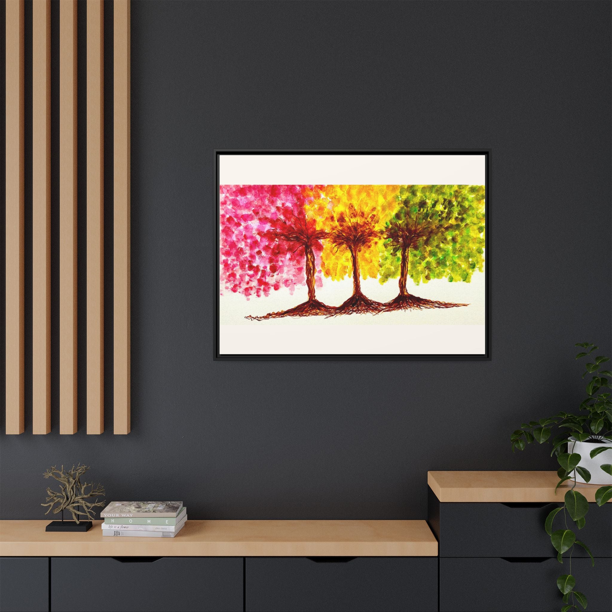'Serendipity' - Matte Canvas, Framed (Multi-color)